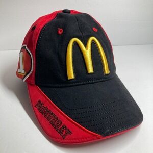 Nascar McDonalds Cap Hat Small Red Black McMurray Earnhart Ganassi Felix Sabates